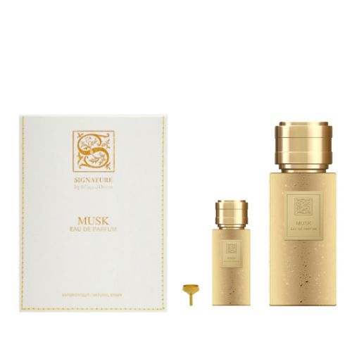 Signature - Musc 3PCS EDP Unisex 100ML + Mini 15ML + Funnel - מאסק מארז 3 חלקים אדפ יוניסקס 100 מ"ל + בושם מוקטן 15 מ"ל + משפך - סיגנטור - pharm2u 