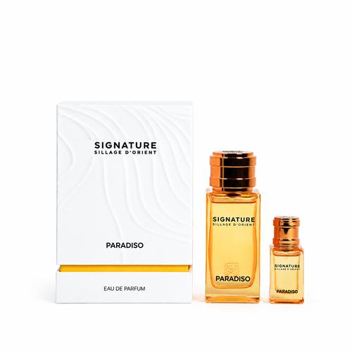 Signature - Paradiso 3PCS EDP Unisex 100ML + Mini 15ML + Funnel - פרדיסו מארז 3 חלקים אדפ יוניסקס 100 מ"ל + בושם מוקטן 15 מ"ל + משפך - סיגנטור - pharm2u
