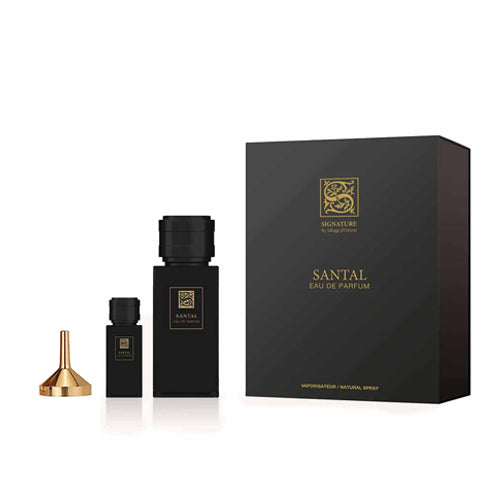 Signature - Santal 3PCS EDP Unisex 100ML + Mini 15ML + Funnel - סנטל מארז 3 חלקים אדפ יוניסקס 100 מ"ל + בושם מוקטן 15 מ"ל + משפך - סיגנטור - pharm2u 
