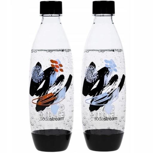 Soda Fuse Dishwasher safe  זוג בקבוקי פלסטיק מעוצבים מתאימים לשימוש במדיח 1 ליטר - pharm2u 