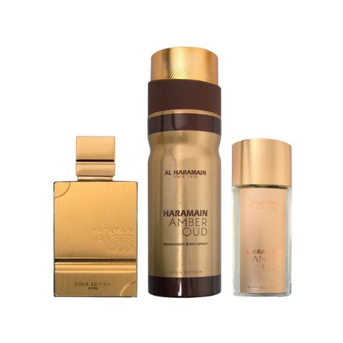 Tester - Al Haramain - Amber Oud Gold Edition 3PCS EDP Unisex 75ML + Mini 30ML + Fragrance Mist 200ML - טסטר - גולד אדישן מארז 3 חלקים אדפ יוניסקס 75 מ"ל + בושם מוקטן 30 מ"ל + פרגרנס מיסט 200 מ"ל - אל הרמיין - pharm2u 