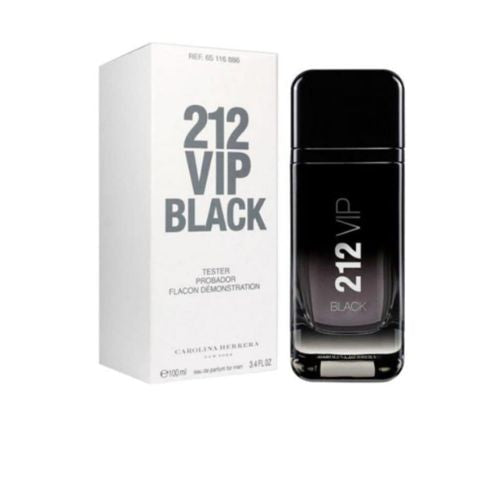 Tester - Carolina Herrera - 212 VIP Black EDP For Men 100ML - טסטר - 212 וי אי פי בלאק אדפ לגבר 100 מ"ל - קרולינה הררה - pharm2u 