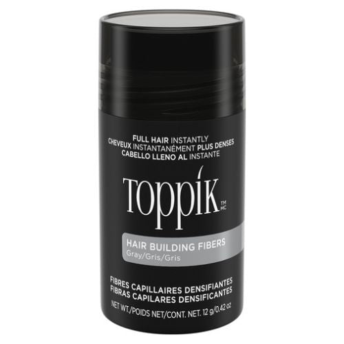Toppik - Hair Building Fibers Grey 12Gr - סיבי שיער אפור 12 גרם - טופיק - pharm2u 