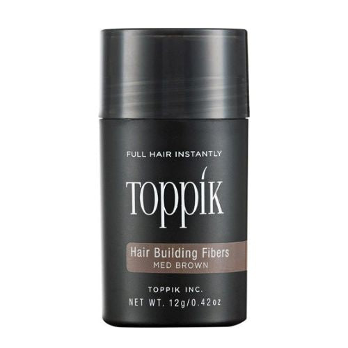 Toppik - Hair Building Fibers Med Brown 12Gr - סיבי שיער מדיום חום 12 גרם - טופיק - pharm2u 