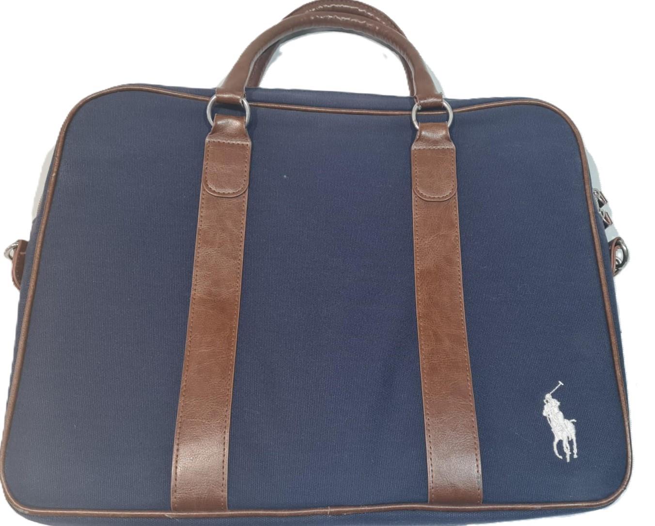 תיק מחשב נייד ראלף לורן בצבע כחול /חום מתאים לגברים ולנשים-pharm2u